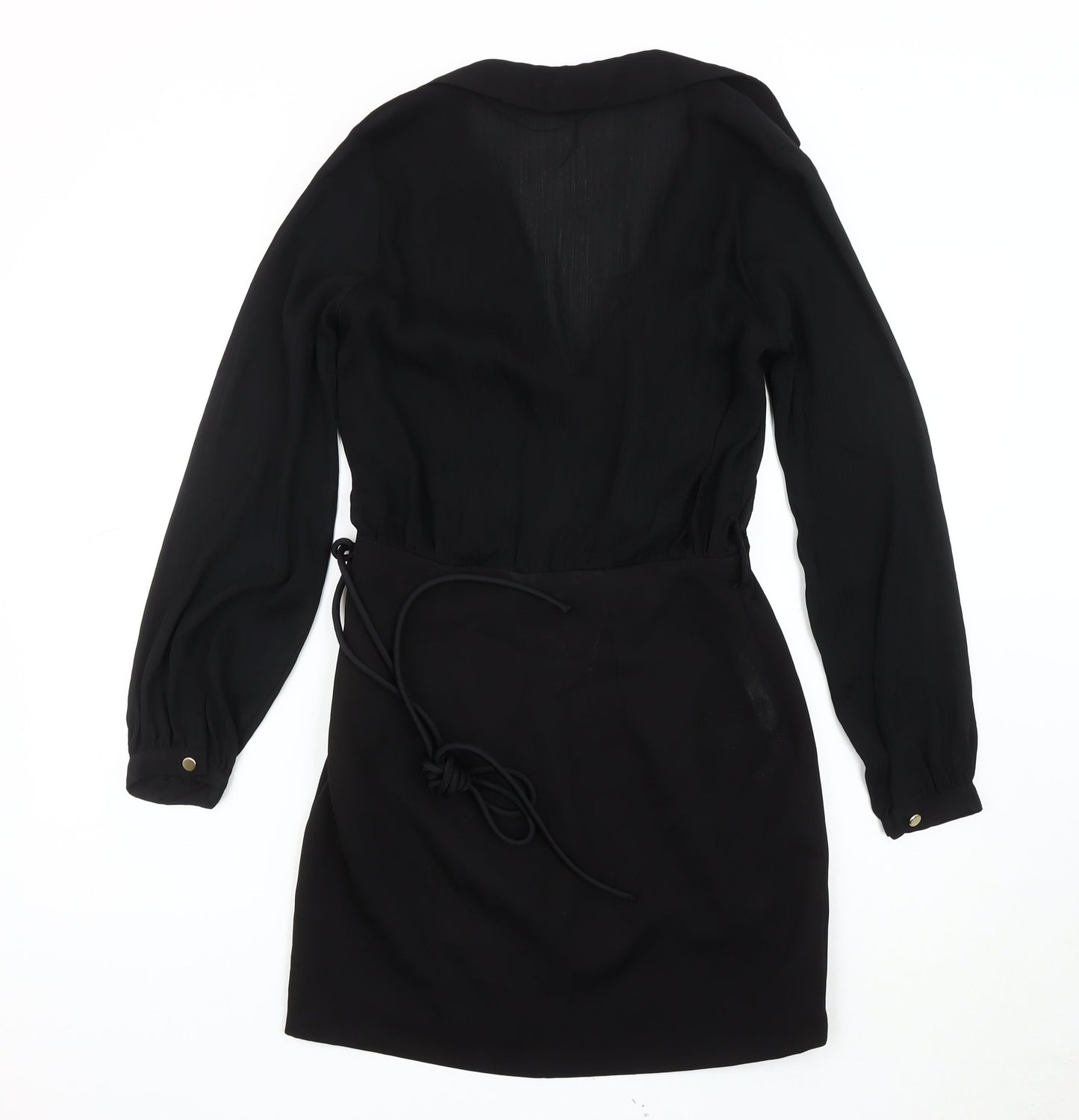 Zara Women's Black Wrap Dress, Size S, Casual/Workwear