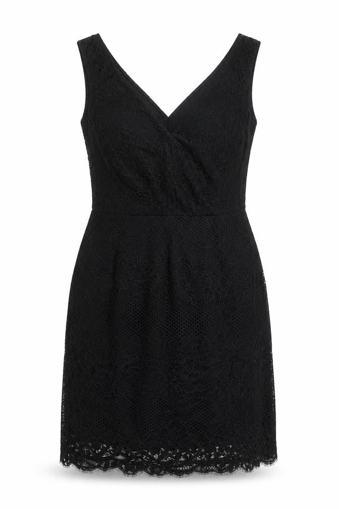 Next Women's Black Lace Sheath Dress Size 16 Party