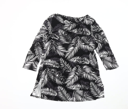 Debenhams Women's Black 3/4 Sleeve Top Size 14