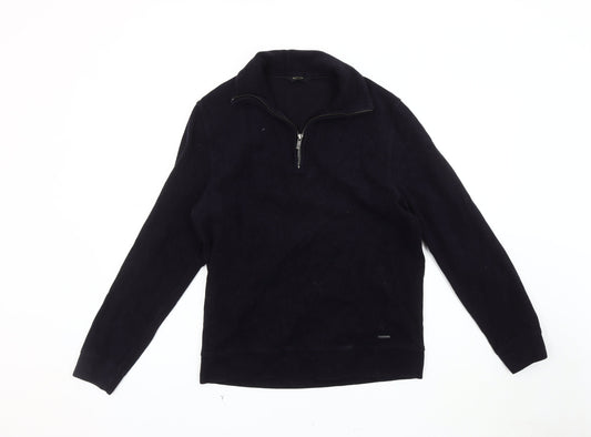 Massimo Dutti Black Cotton Unisex Sweatshirt M