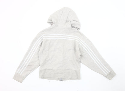 Back view of Adidas Women's Grey Basic Jacket 2XS