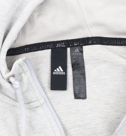 Close-up detail of Adidas Women's Grey Basic Jacket 2XS