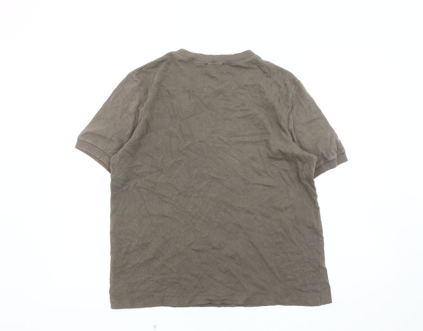 Zara Women’s Brown T-Shirt, M, Basic Style
