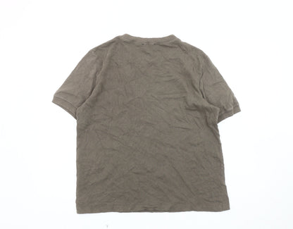 Zara Women’s Brown T-Shirt, M, Basic Style