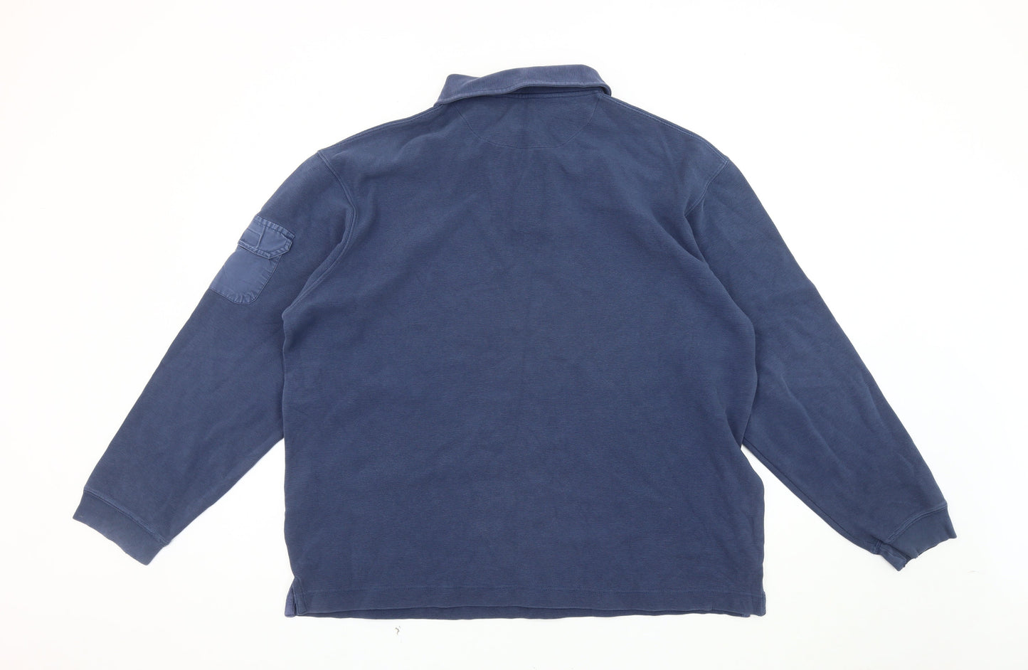 GAP Men's Blue Collared Pullover Sweatshirt L