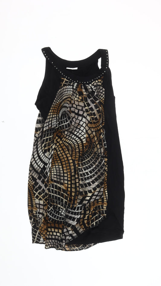 Wallis Women's Black Geometric Sleeveless Top