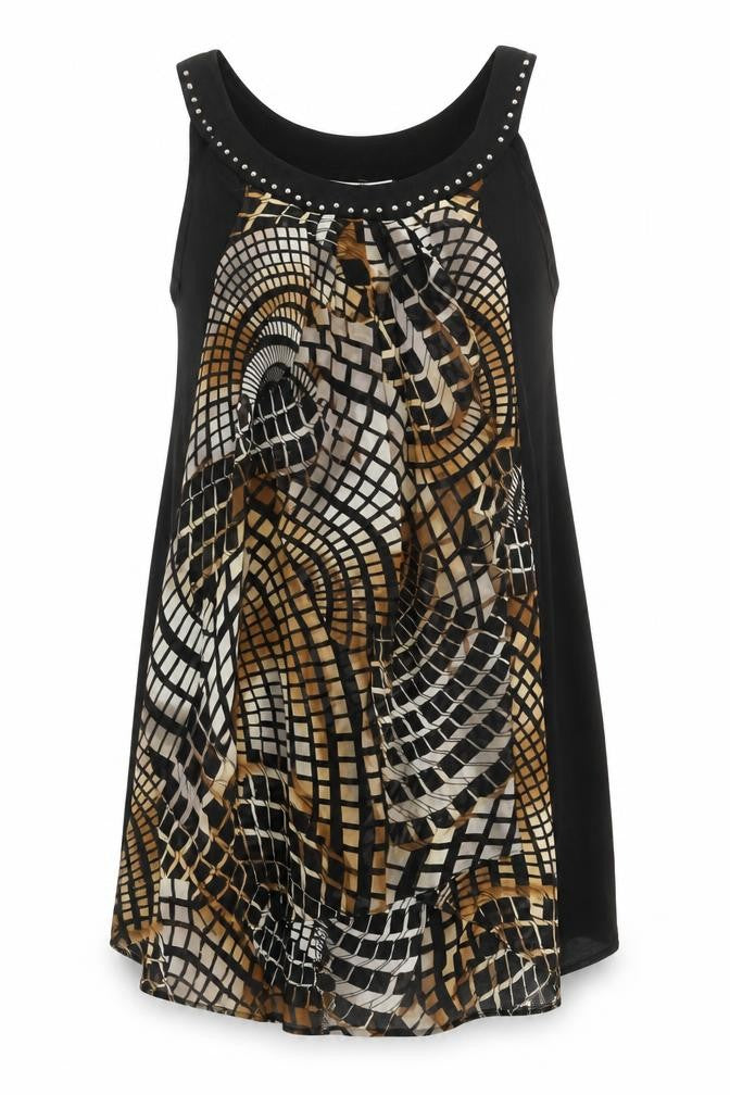 Wallis Women's Black Geometric Sleeveless Top