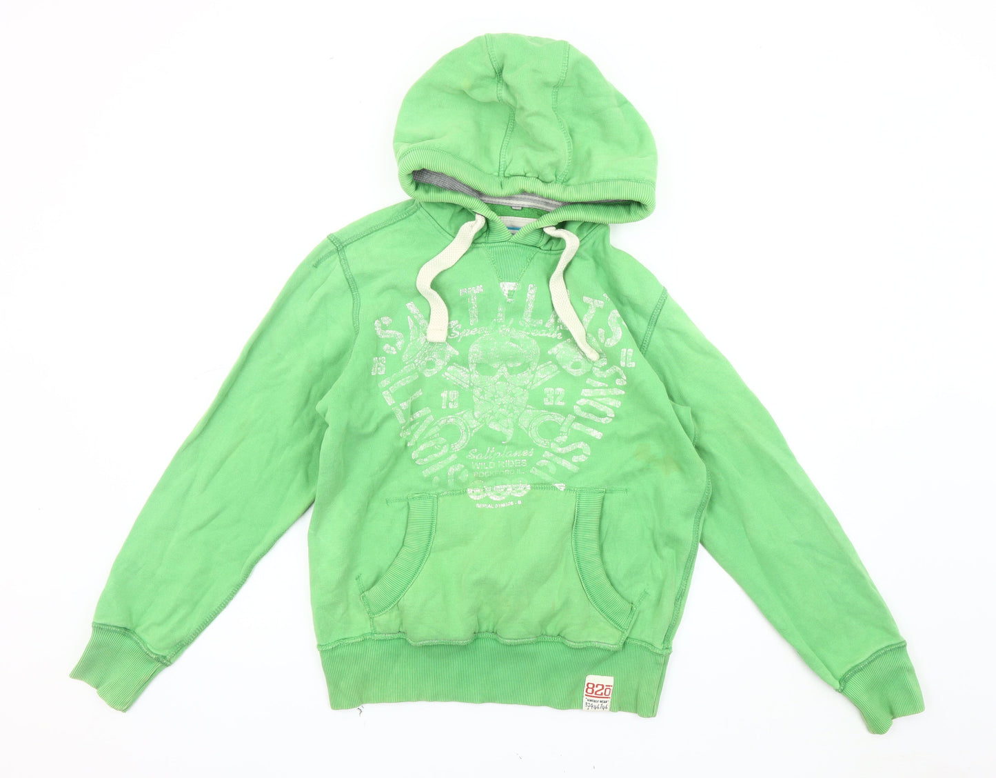 Next Men's Green Graphic Pullover Hoodie S
