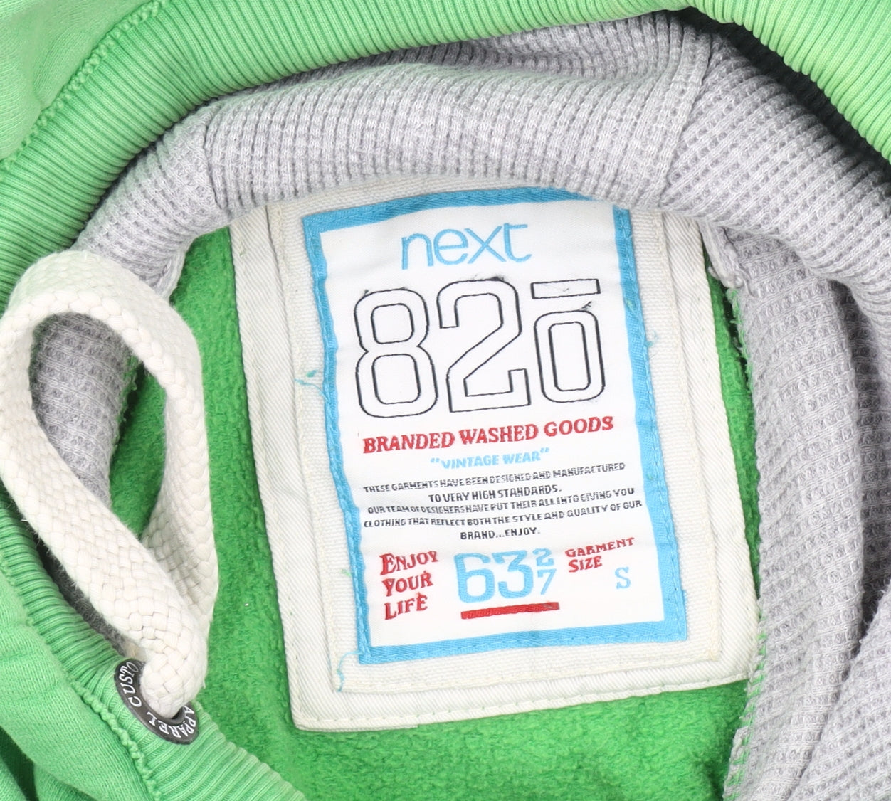Next Men's Green Graphic Pullover Hoodie S