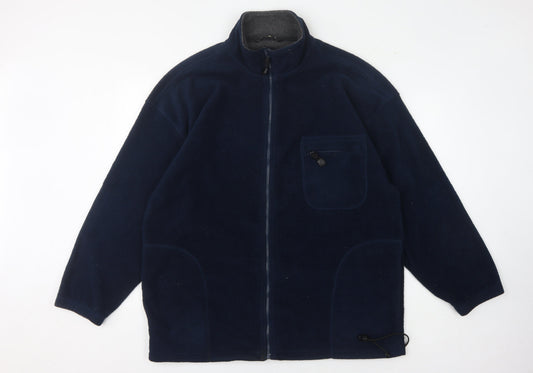 BHS Men's Blue Fleece Zip Jacket XL Casual