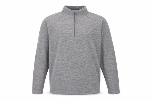 Mountain Mens Warehouse Grey 1/4 Zip Fleece Sweatshirt L