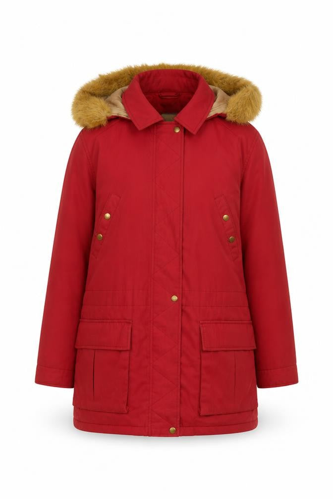 Island Republic Red Women's Parka Coat M