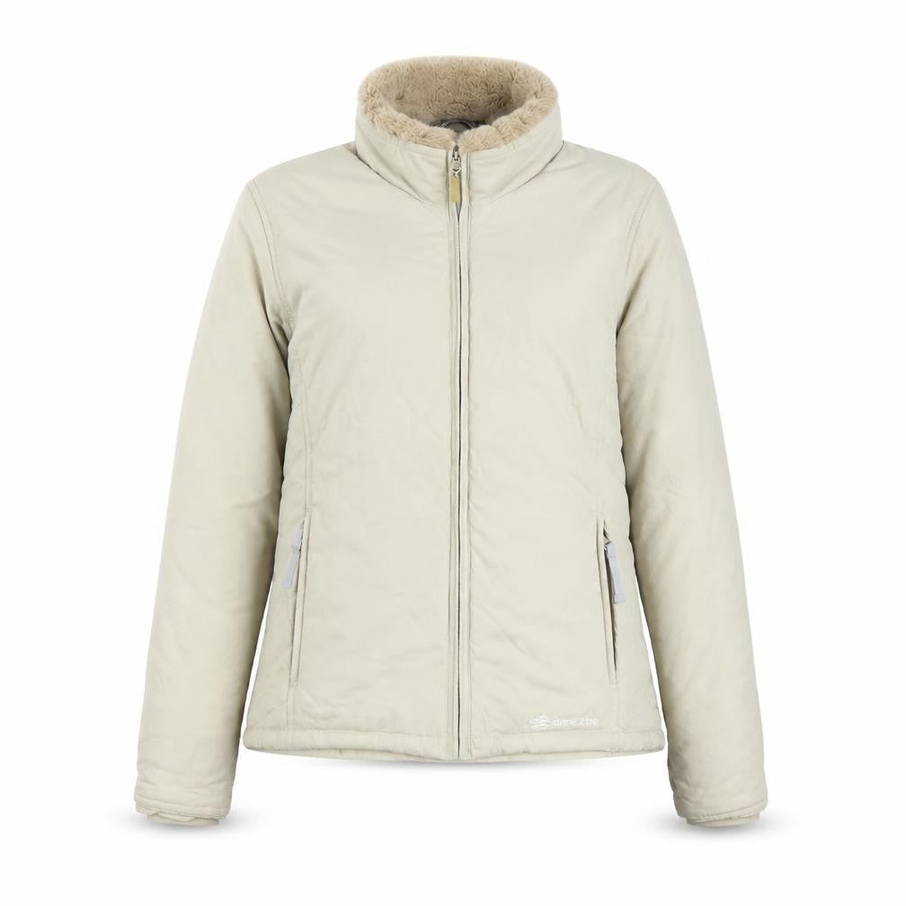 Dare 2b Women's Beige Fur Trim Jacket Size 10