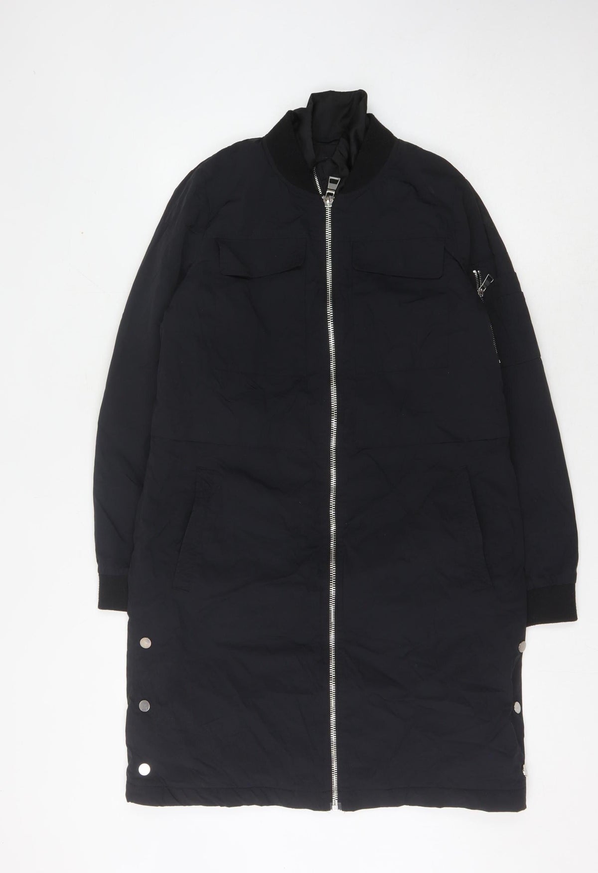 Next Women's Black Bomber Jacket, Size 10, Long & Casual