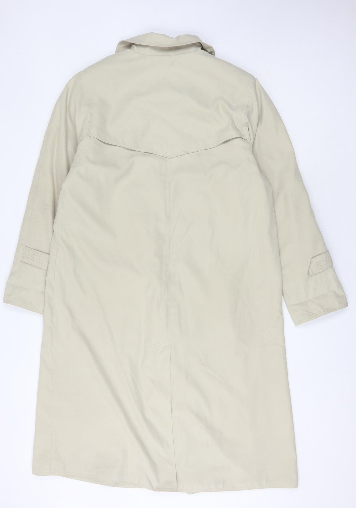 Telemac Women's Beige Trench Coat M Casual Long Sleeve