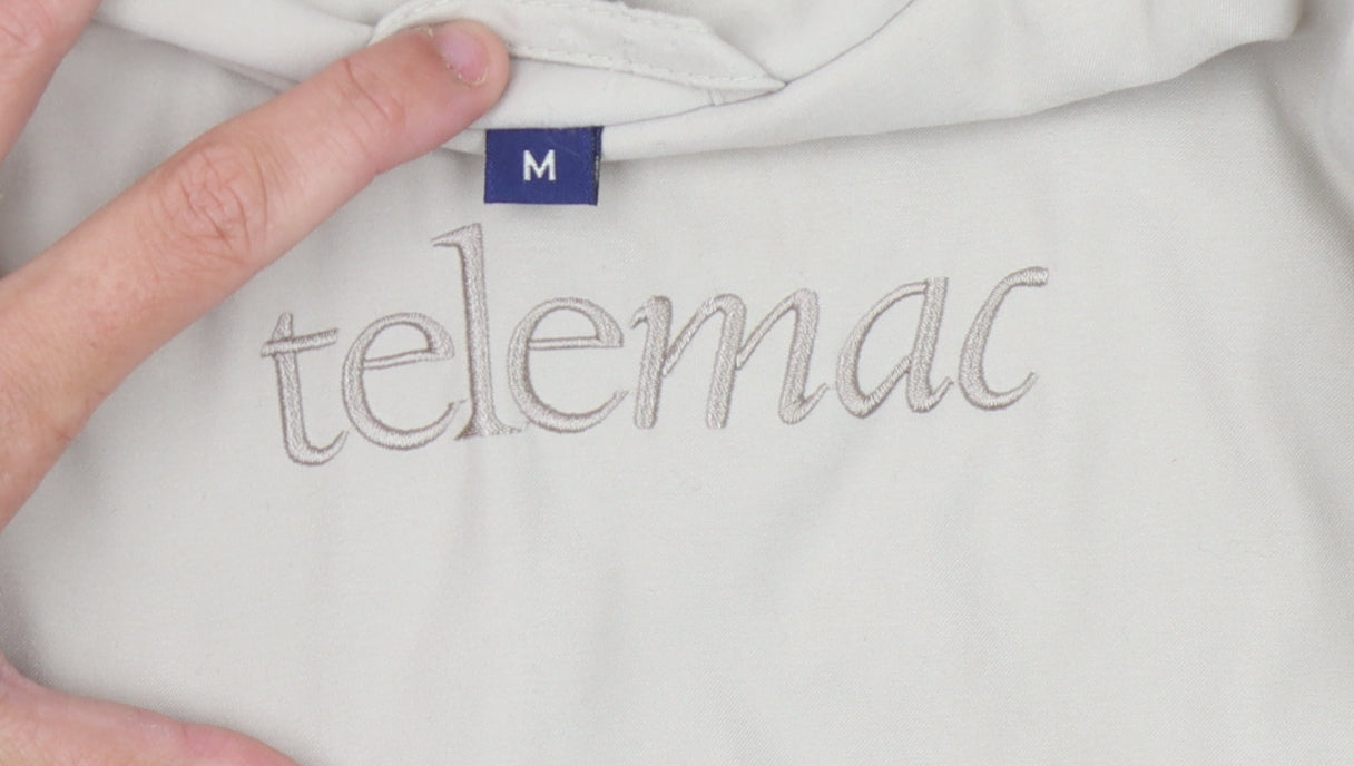 Telemac Women's Beige Trench Coat M Casual Long Sleeve