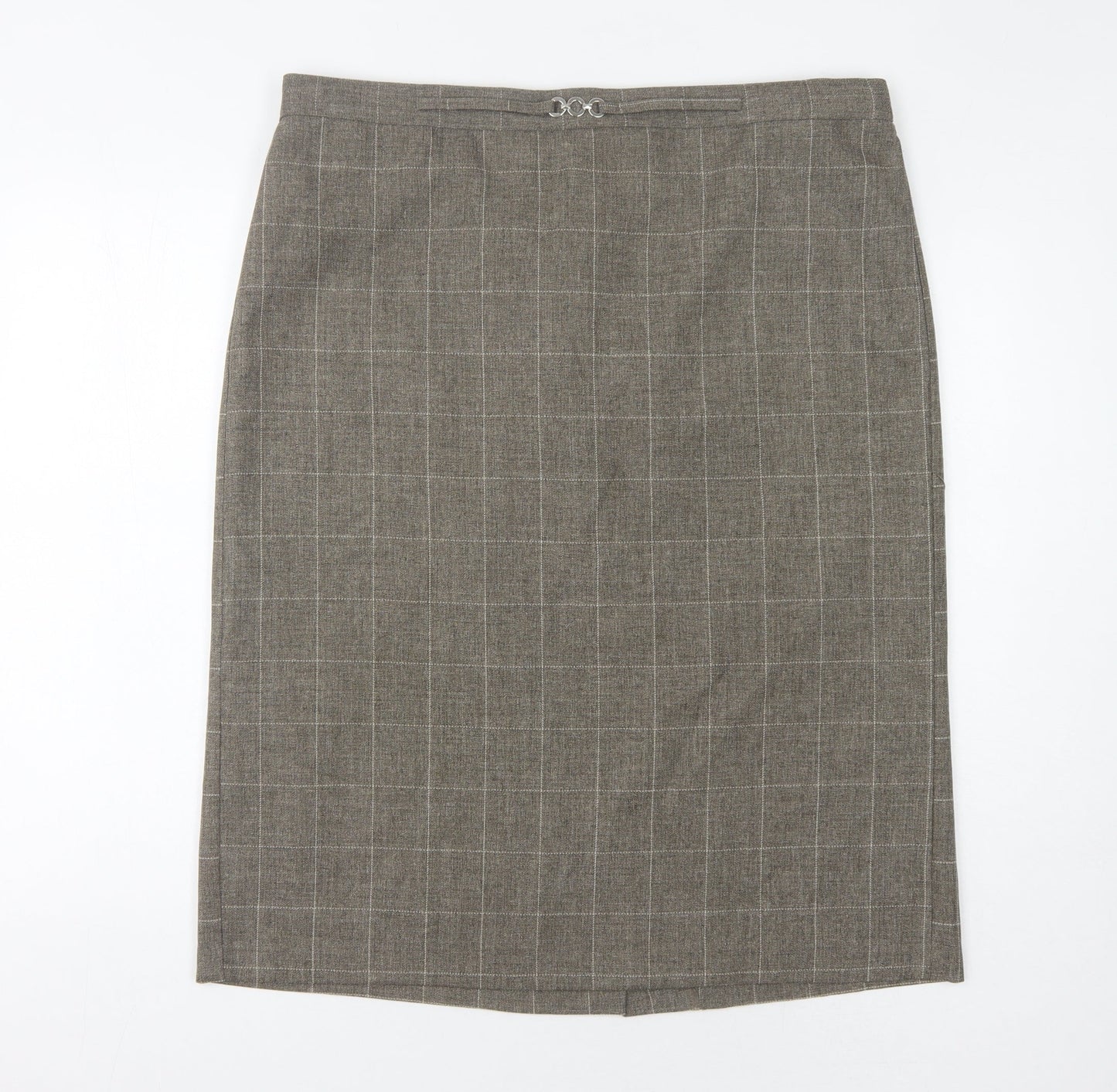 Sarah Hamilton Women's Brown Check Pencil Skirt Size 18