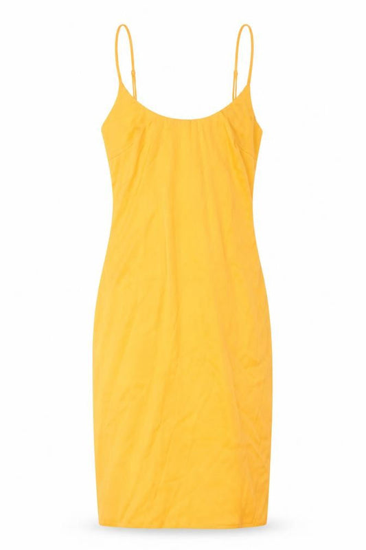 Oh Polly Women’s Orange Slip Dress Size 8 Scoop Neck
