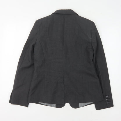 BHS Women's Grey Blazer Size 12 Notch Lapel