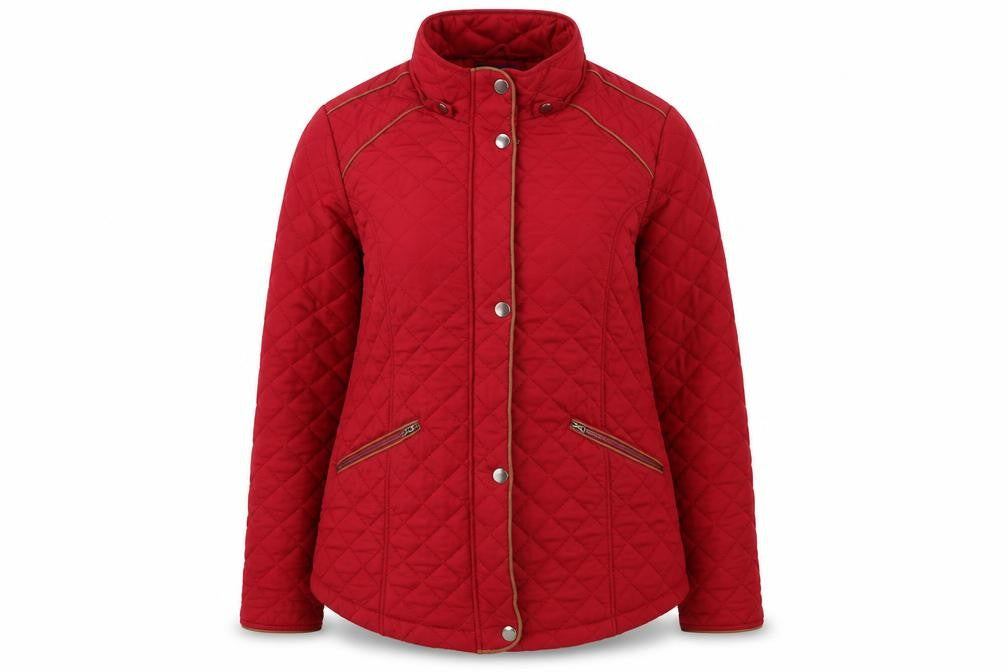 Cotton Traders Women’s Red Quilted Jacket Size 16