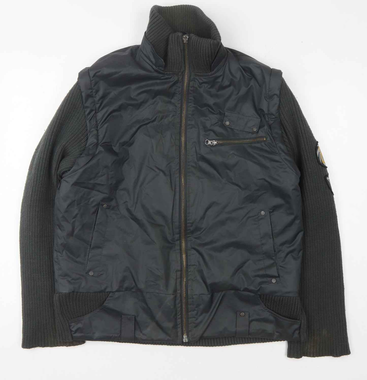 Petroleum Men's Grey Bomber Jacket L Size