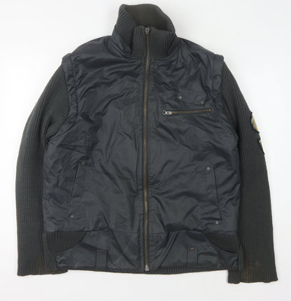 Petroleum Men's Grey Bomber Jacket L Size