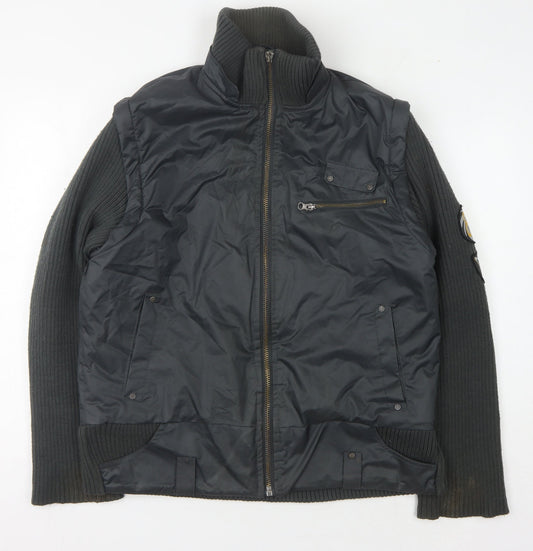 Petroleum Men's Grey Bomber Jacket L Size