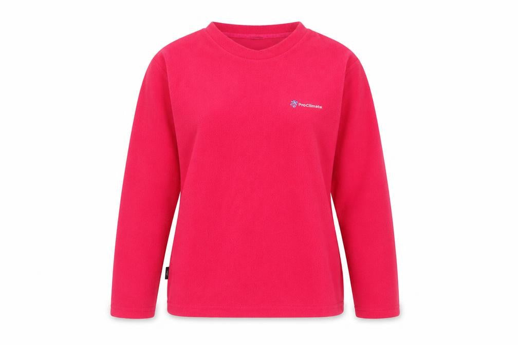 ProClimate Women's Pink Pullover Sweatshirt, Size 8