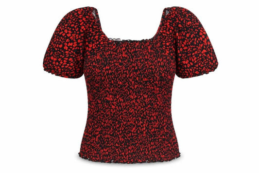 V by Very Women's Red Animal Print Blouse, Size 18