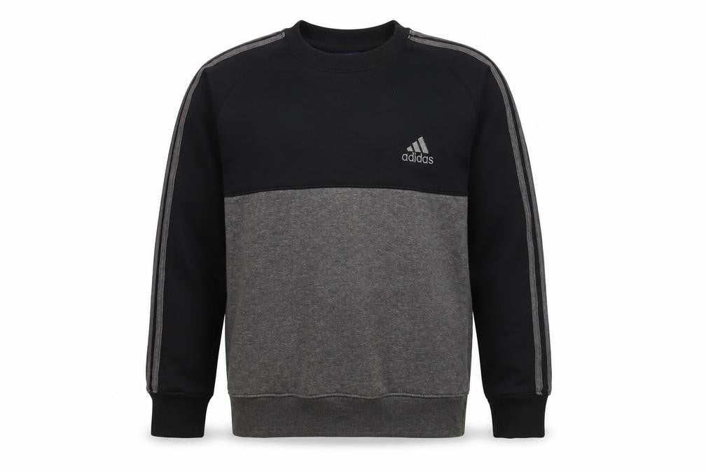 Adidas Boys' Black Colourblock Pullover Sweatshirt - Size 4