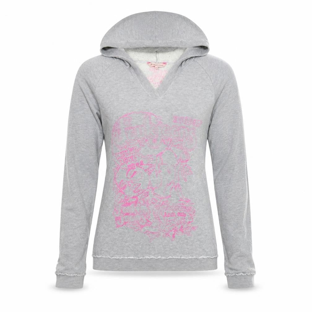 FCUK Jeans Women's Grey Hooded Pullover Hoodie, Size S