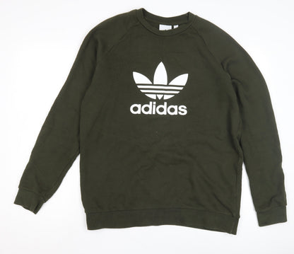 Additional front view of Adidas Men's Green Pullover Sweatshirt M