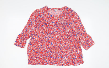 Additional front view of Anne Weyburn Women's Multicoloured Floral Tunic Blouse