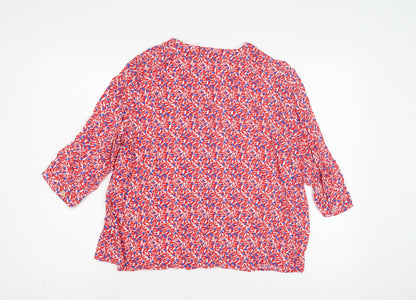 Back view of Anne Weyburn Women's Multicoloured Floral Tunic Blouse
