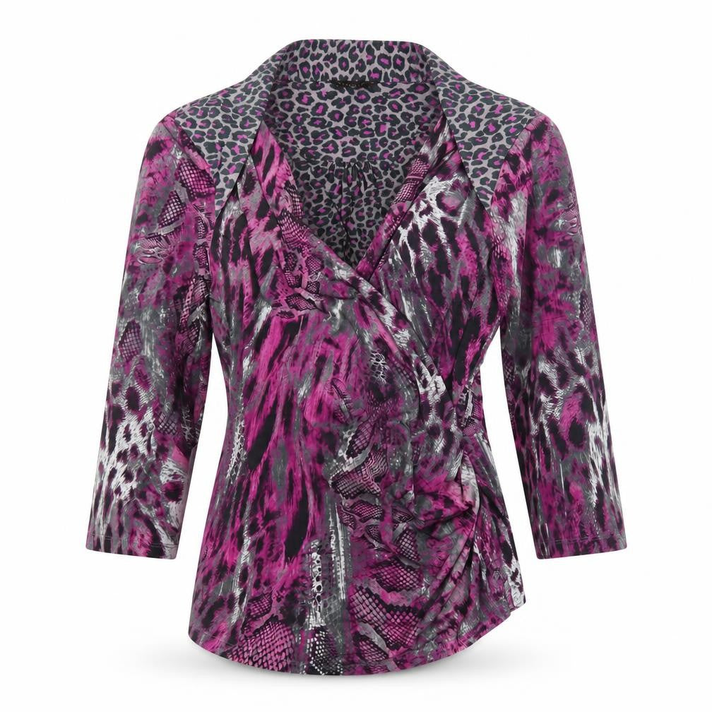 Marks & Spencer Women's Multicoloured Wrap Blouse, Size 14