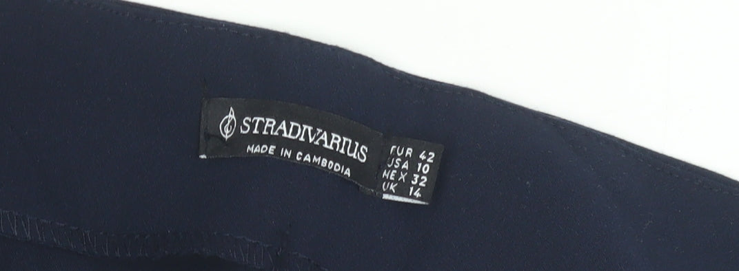 Stradivarius Women's Blue Trousers Size 14