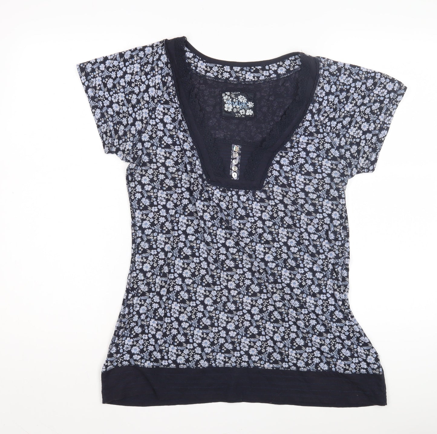 Marks & Spencer Women's Blue Floral Jersey Blouse