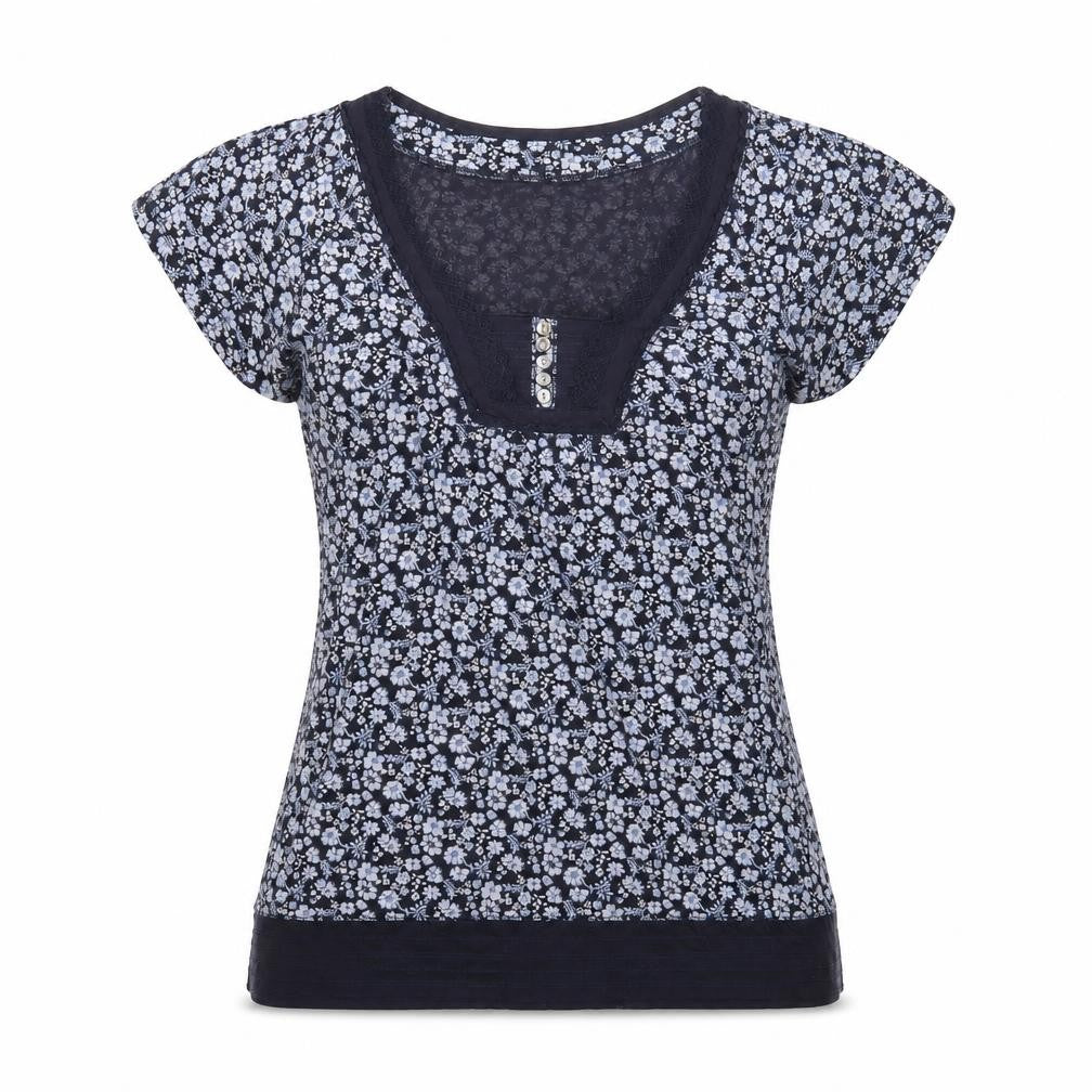 Marks & Spencer Women's Blue Floral Jersey Blouse
