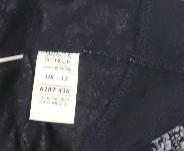 Marks & Spencer Women's Blue Floral Jersey Blouse