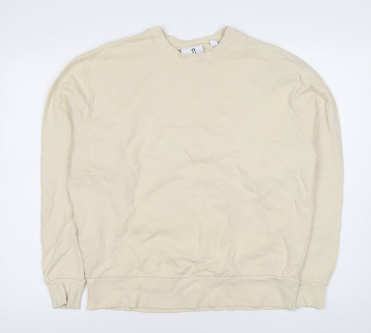 Collusion Men's Beige Pullover Sweatshirt M