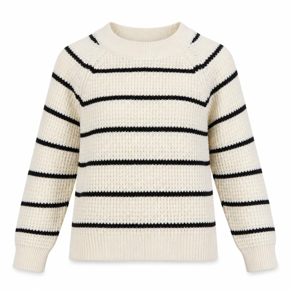 Vero Moda Women's White Pullover Jumper, Size 10, Striped