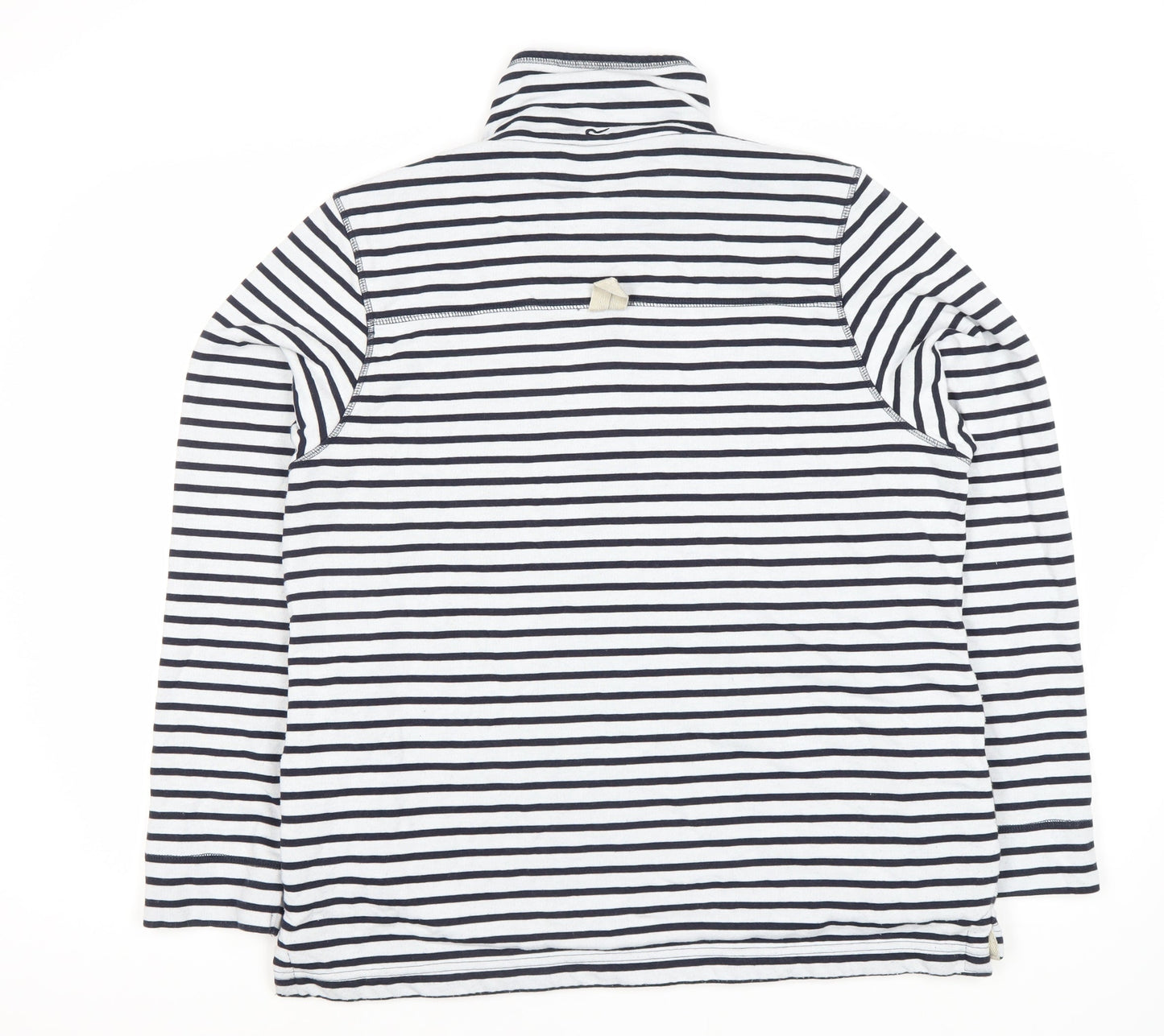 Regatta Women's Blue Striped Henley Sweater Size L