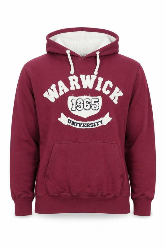 ALUMNO Mens Red Graphic Hoodie S Pullover