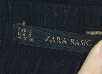 Zara Women's Black Trousers, Size S, Elastic Waist