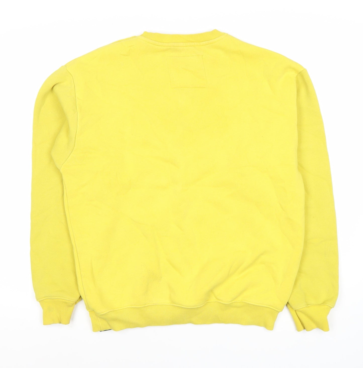 Pull & Bear Men's Yellow Graphic Sweatshirt - M