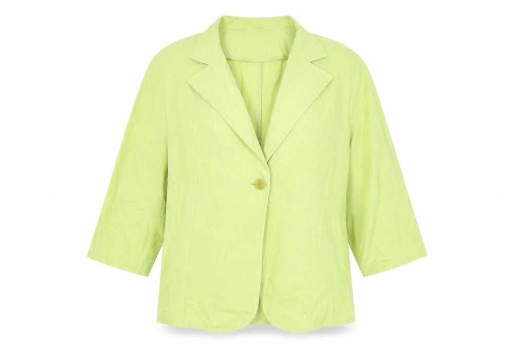 Per Una Women's Green Linen Blazer, Size 18