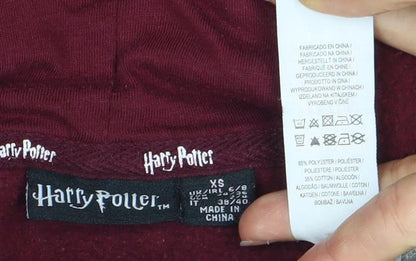 Preloved Harry Potter Women's Red Hoodie - XS - Detail