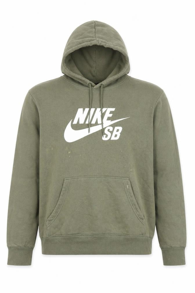 Nike Men's Green Pullover Hoodie L Logo
