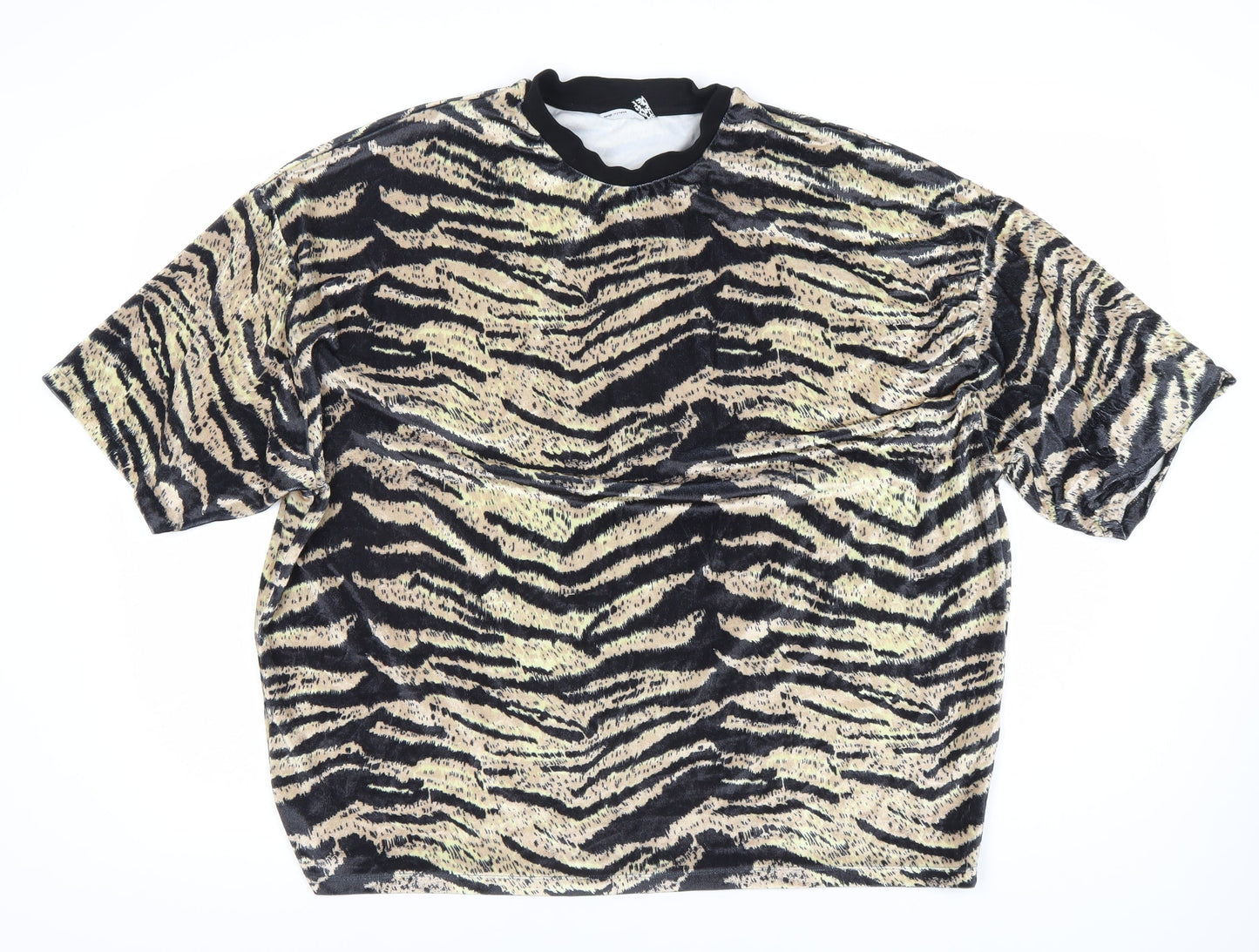 ASOS Men's M Animal Print Black T-Shirt Short Sleeve