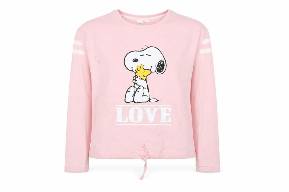 Marks & Spencer Girls Pink Peanuts Pullover Hoodie 12-13Y